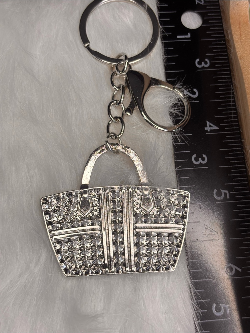 💕 Pink Rhinestone Handbag Keychain / Bag Charm - Picture 3 of 3